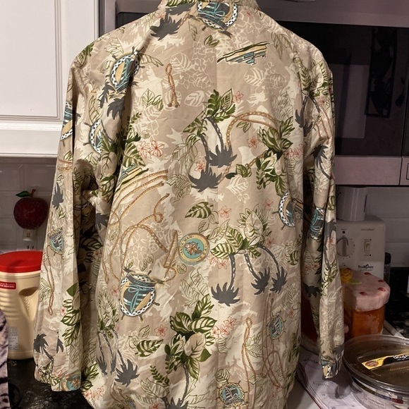 D womens Keneth Too zipper long sleeve floral plus size windbreaker jacket 3X - Picture 2 of 3